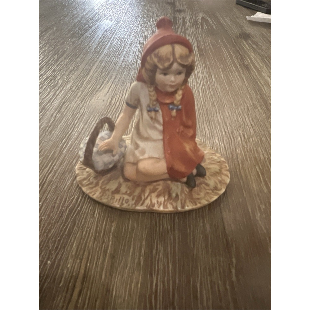 Vintage Little Red Riding Hood Figure by Gregory Perillo Cottagecore Farmhouse